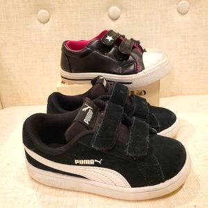 Pumas sneakers size 9c + extra pair size 6c toddler girls